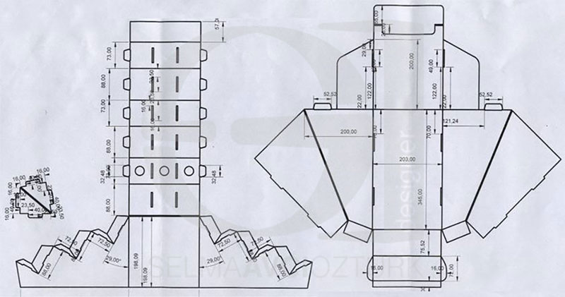 Die-line drawing